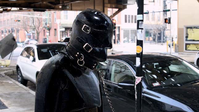 Image for article titled Gimp Tied To Pole On Curb Outside Coffee Shop While Owner Inside