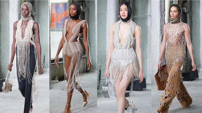 Image for article titled Area Built a Heart-Shaped Bridge to the Future at New York Fashion Week
