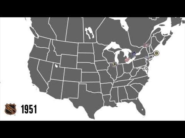 NHL Expansion Through The Years