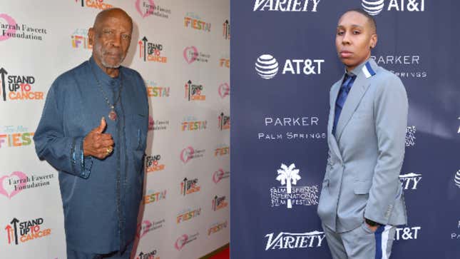 Louis Gossett Jr. at the Farrah Fawcett Foundation’s “Tex-Mex Fiesta” 2017 on Sept. 9, 2017, in Los Angeles; Lena Waithe attends Variety’s Creative Impact Awards and 10 Directors to Watch Brunch on Jan. 3, 2020, in Palm Springs, Calif.