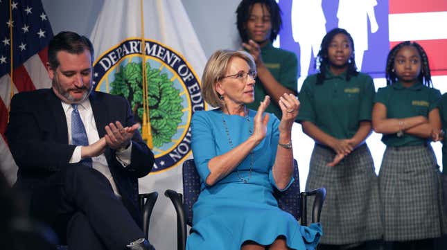 Image for article titled This Betsy DeVos Appointee Now Says Most Student Debt Should Be Canceled and the System Is Fucked
