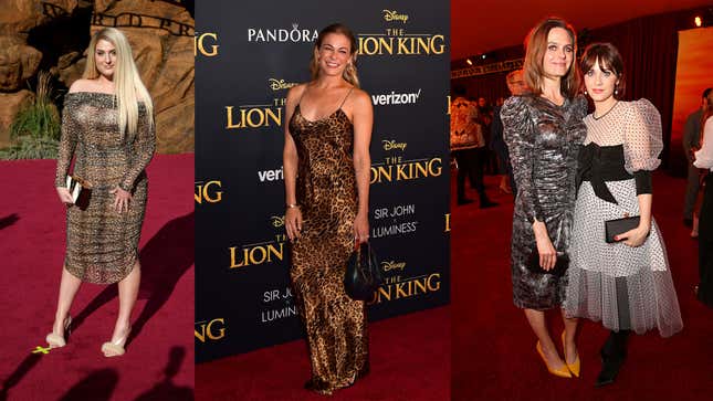 Image for article titled All the Animal Print, Metallics, Feathers and Beyoncé at The Lion King Premiere