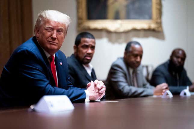 Image for article titled Trump’s Latest Comments About Blacks Thanking Him for His ‘Law and Order’ Approach Is Right Out of the Slave Master’s Playbook