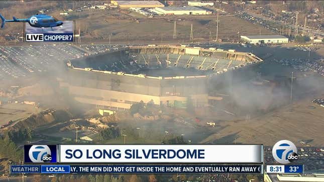 Pontiac Silverdome Implosion Fails