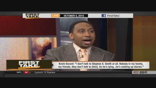 Stephen A. Smith Delivers Movie-Villain Monologue On <i>First Take</i>