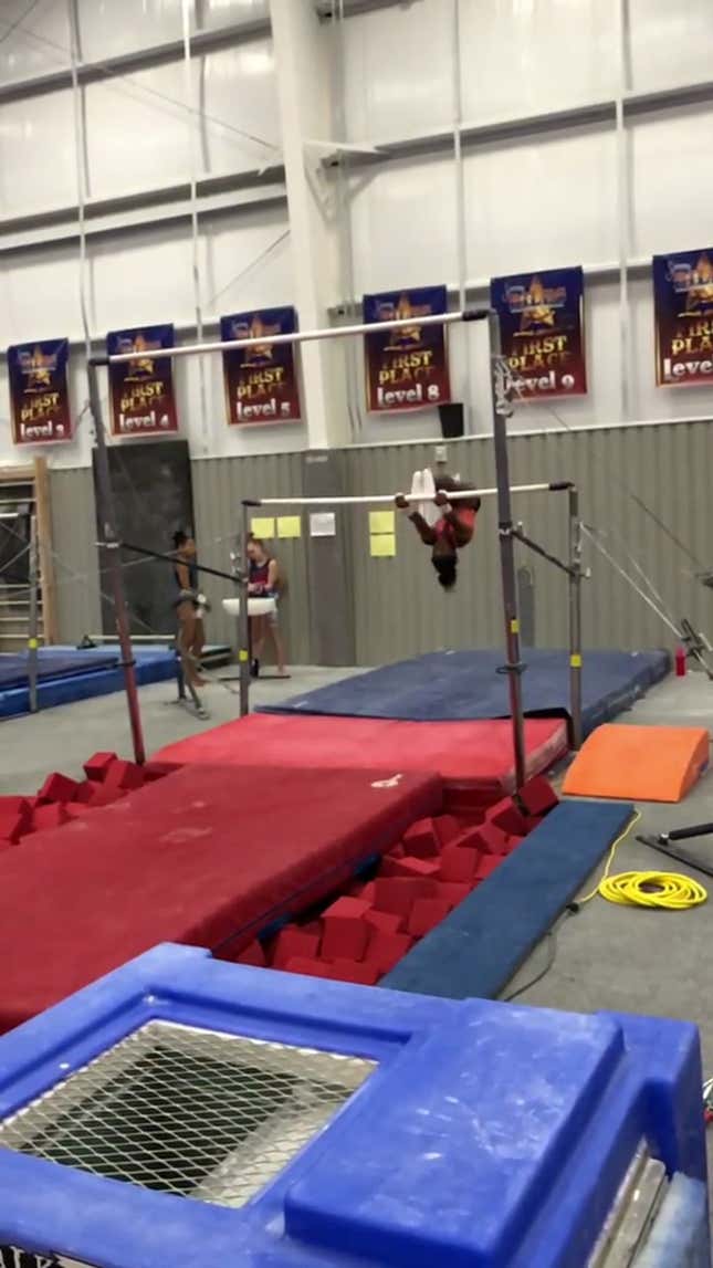 Practice Footage Shows That Taking A Year Off From Training Doesn't Matter When You're Simone Biles