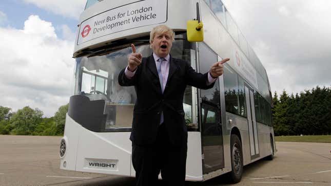 Image for article titled Boris Johnson on How He Likes to Relax: Buses