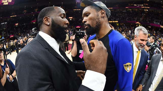 Image for article titled Don&#39;t Expect the Lover&#39;s Spat Between Kevin Durant and Kendrick Perkins to End Anytime Soon