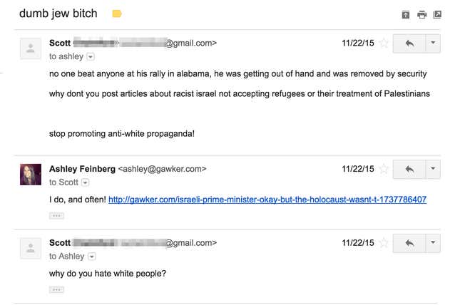 Image for article titled My Year In Gawker Hate Mail