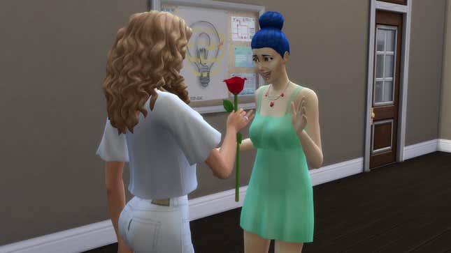 Image for article titled In My Sims World Of Only Women, Marge Simpson Is Married To Taylor Swift