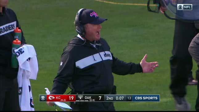 Jon Gruden Says He Knew He Couldn't Challenge Play That He Challenged
