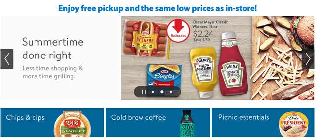 $10 off $50 Grocery Pickup Order | Walmart | Promo code LA9ARAAC