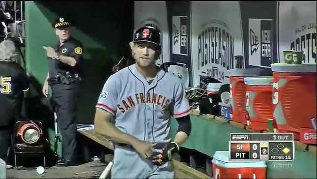Did An Old Woman Wander Into The Giants' Dugout Tonight?