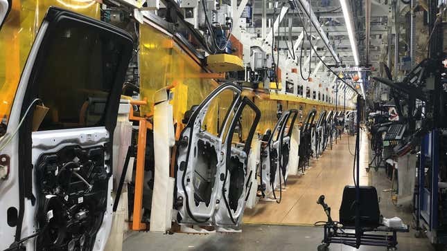 Inside FCA’s Sterling Heights Assembly Plant in Michigan. 