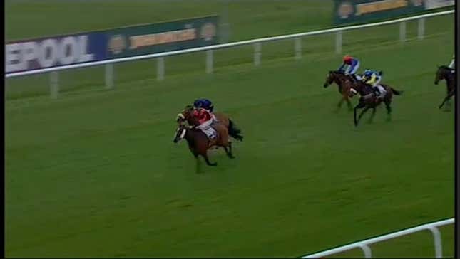 Pissed-Up Wanker Invades U.K. Horse Race, Manages Not To Get Killed