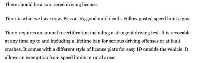 Image for article titled Here&#39;s What You Think The Speed Limit Should Be