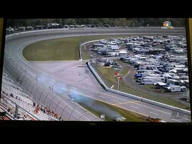 Race Cars Are Not An Efficient Tool For Removing Grass, Kyle Busch