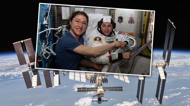 Image for article titled The First All-Woman Spacewalk Is Happening Right Now