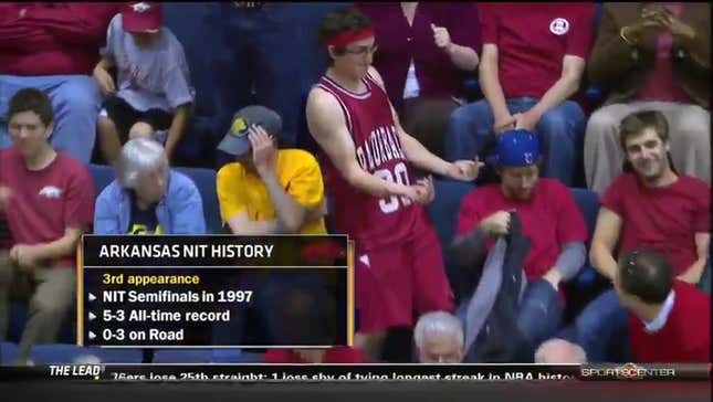 Double Bird-Flipping Arkansas Fan Salvages A Forgettable Season