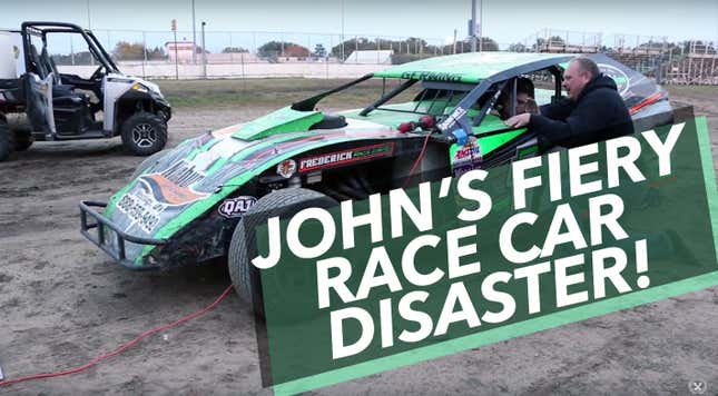 Famous YouTuber And Author Crashes Racecar, Catches Fire, Keeps Racing