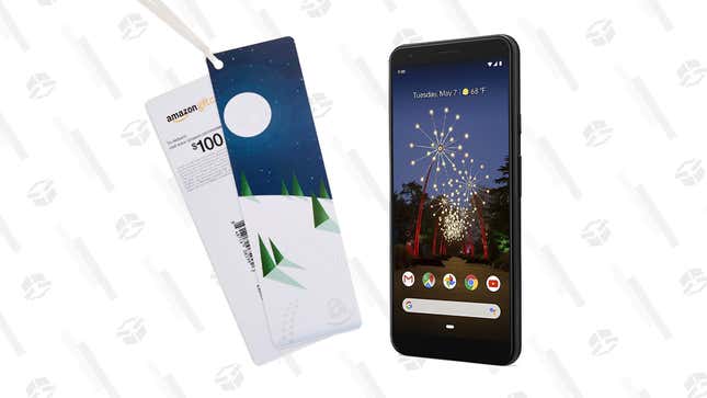 

Pixel 3a Just Black with $100 Amazon Gift Card | $349 | Amazon
Pixel 3a XL, Just Black with $100 Amazon Gift Card | $429 | Amazon 