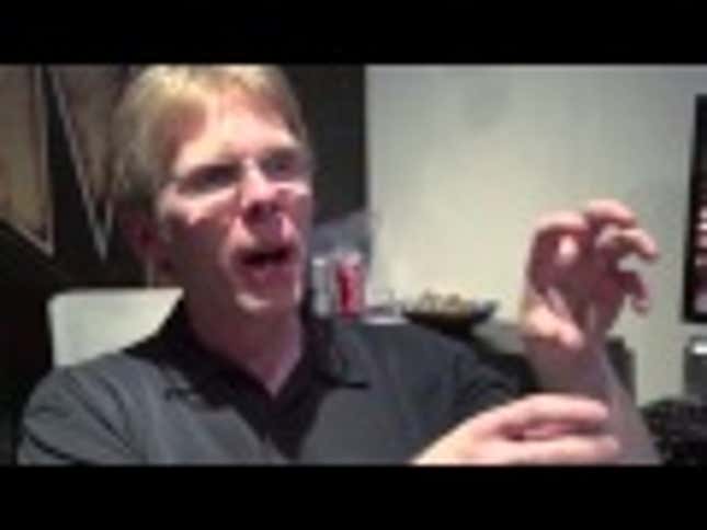Carmack Being Carmack: A Dozen Minutes With One of Video Game's Smartest People