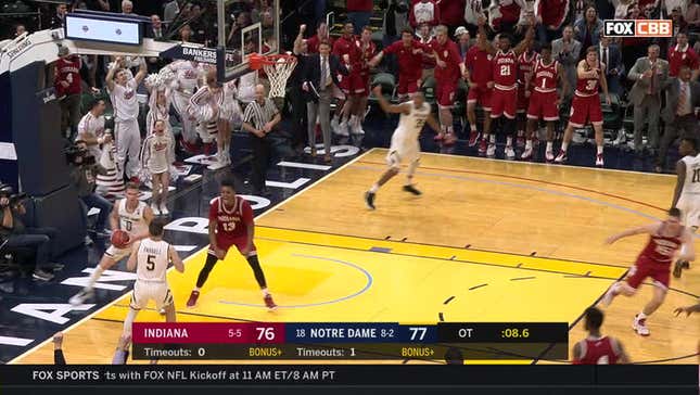 Indiana Knocks Off Notre Dame In Overtime Finish That Left Gus Johnson Hoarse