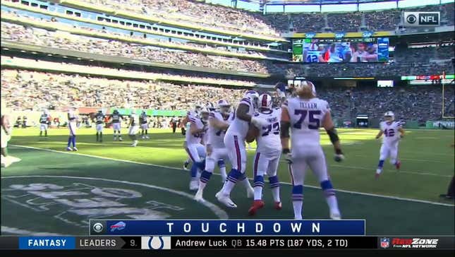 Bills' Dion Dawkins Scores Wide-Open Fat Guy Touchdown