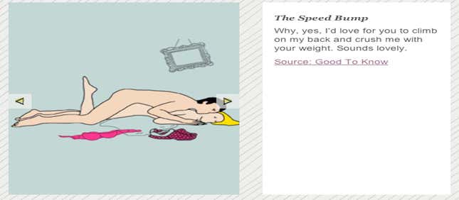Image for article titled Is There Any Such Thing as a Dangerous Sex Position?