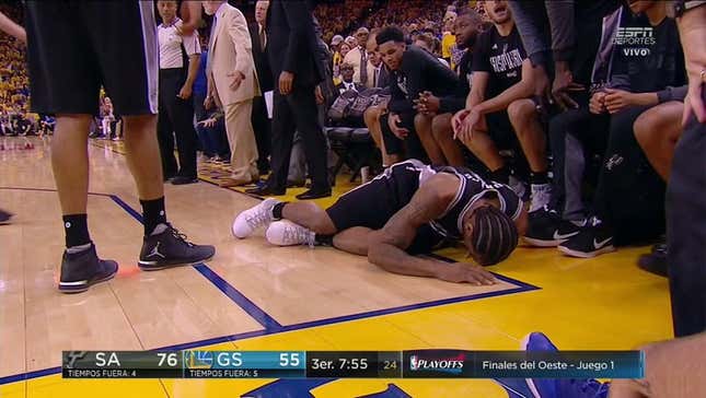 Golden State Goes On 18-0 Run After Knocking Kawhi Leonard Out Of Game