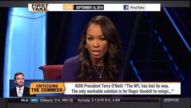Stephen A. Smith Melts Down Over NOW's Call For Goodell To Resign