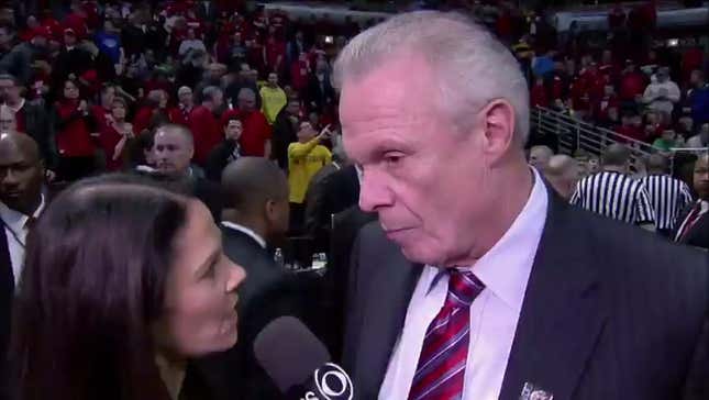 Here's Bo Ryan Giving Tracy Wolfson The Runaround During Halftime Interview