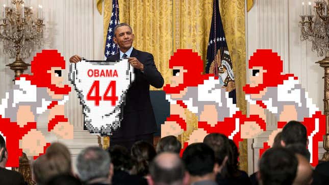 Image for article titled Tecmo Bowl–Winning Bulldogs Visit White House