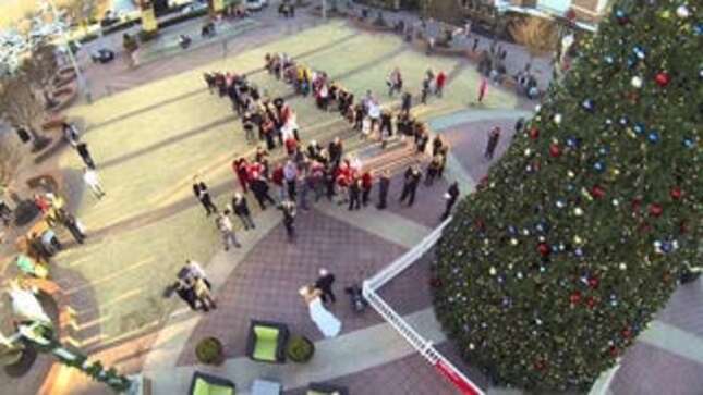 ​Engaged Couple Kicks it Up a Notch With Surprise Flash Mob Wedding