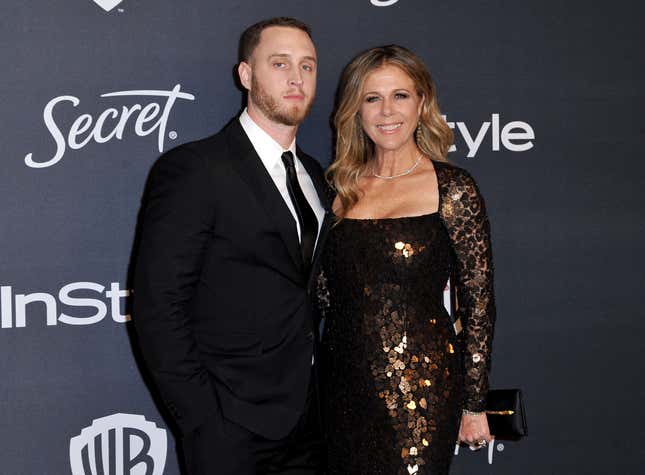 Chet Hanks with his mom Rita Wilson