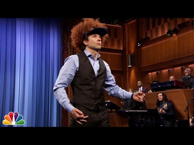 Jimmy Fallon Got Bradley Cooper to Play Air Guitar Like a Cute Dork