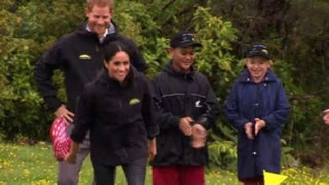 Here's Meghan, Tossing a Welly