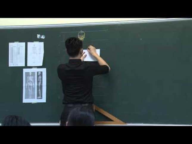 Teaching Human Anatomy With Chalkboard Art