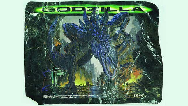 Godzilla-themed thermos wrapper: One of over 2,000 waste items found at the Castell Henllys site. 