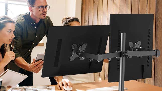 Dual Monitor Mount | $23 | Amazon | Clip 20% coupon
Single Monitor Mount | $27 | Amazon | Use code 9ALD8UGE