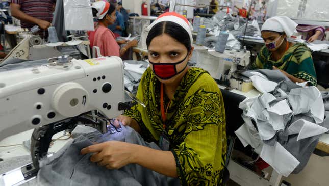 Image for article titled Sweatshop Worker Doesn’t Even Want To Know Working Conditions Of Place Her Company Gets Fabric