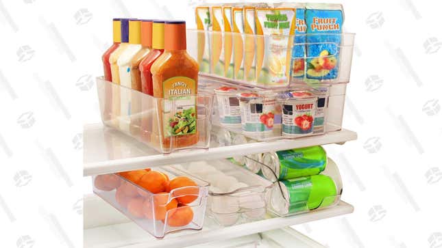 Greenco 6 Piece Refrigerator and Freezer Stackable Storage Organizer Bins | $24 | Amazon