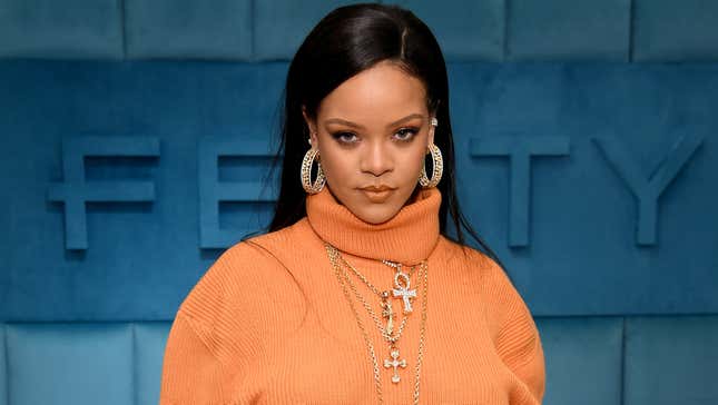 Rihanna celebrates the launch of FENTY at Bergdorf Goodman on February 07, 2020, in New York City.