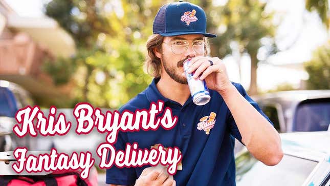 Incognito Cub Kris Bryant crashes a baseball fantasy league disguised as pizza guy