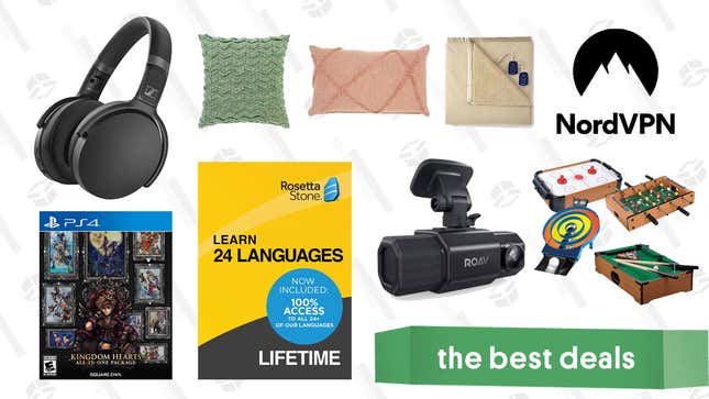 Image for article titled Wednesday&#39;s Best Deals: Sennheiser Headphones, Wayfair Pillows, Kingdom Hearts, Anker Dual Dash Cam, and More