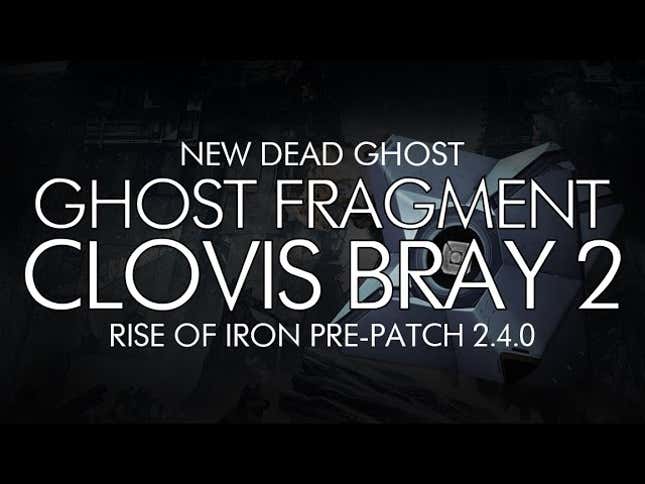 <i>Destiny</i> Player Discovers <i>Rise of Iron</i> Ghost Fragment