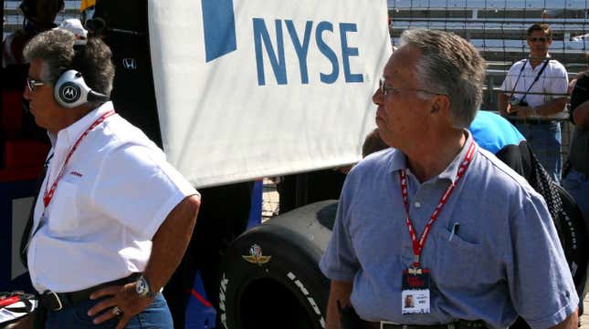 Mario and Aldo Andretti during the 2007 Indianapolis 500 qualifying weekend.