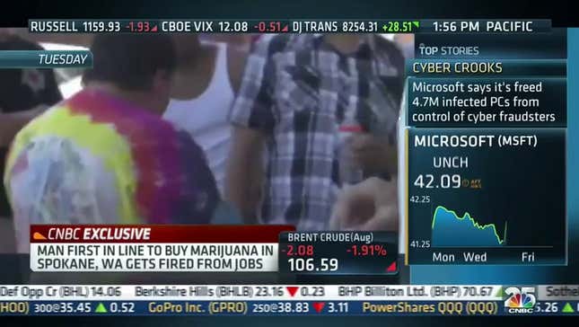 Man First In Line To Buy Legal Weed Gets Fired, Is So Chilled Out