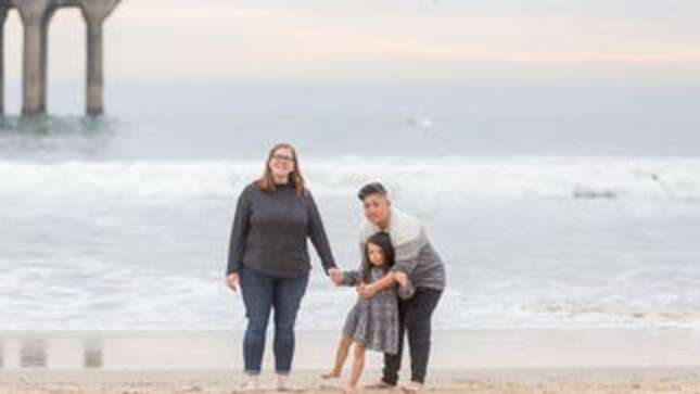 Lacey with her wife and daughter.