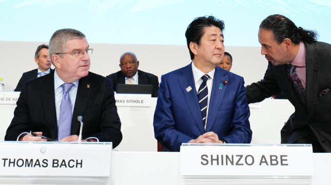 A Tokyo Olympic meeting in November 2018 in Tokyo, Japan.